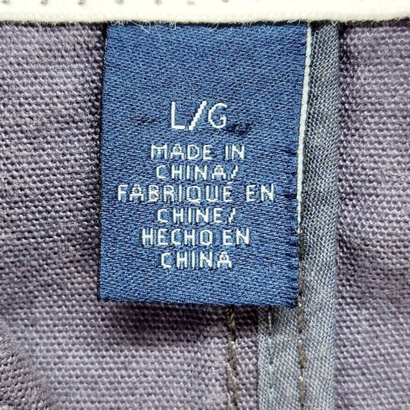 TOMMY HILFIGER Military Style Jacket Size L Gray Snap Up Blazer Women - Picture 4 of 14